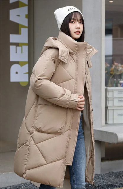 20 degrees Winter Women long Parkas Jackets Casual Hooded Thick Warm Windproof Parkas Coat Fashion Female outwear Long parkas