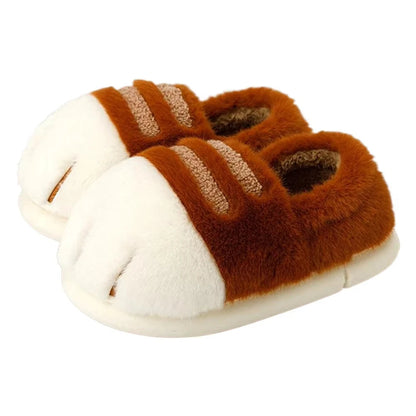New Adorable Kitty Claw Slippers Women's Home Shoes Non Slip Furry Mules Female Fashion Warm Fluffy Slides Outdoor Cat Slippers Badiee Stylez