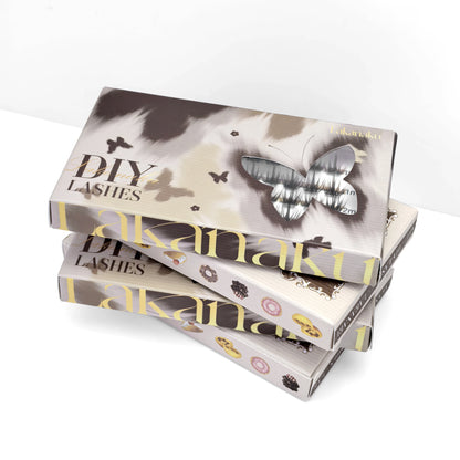 LAKANAKU Brown Cluster DIY Lashes Natural Soft Cashmere Brown Eyelashes Extension DIY False Lashes Save Time For Beginner Makeup