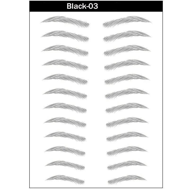 4D Hair-Like Eyebrow Stickers Waterproof Eyebrow Tattoo Water Transfer Eye Brow Enhancer Long Lasting Korean Cosmetics