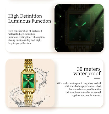 OLEVS 9995 Women's Watch Luxury Elegant Quartz Ladies Wristwatch Top Brand Waterproof Luminous Date Original Watch For Women