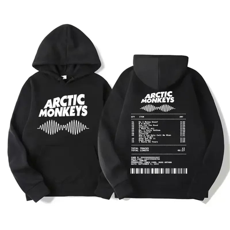 Retro Rock Arctic Monkeys Music Album Graphic Hoodies Men Vintage Oversized Y2k Hip Hop Hoodie Punk Sweatshirt Tour Plus size Hblack6