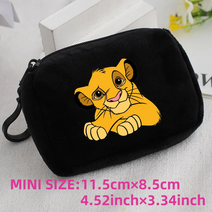 The Lion King Coin Purse Mini Coin Key Bag Money Pocket Plush Wallet Kid Cartoon Cute Moneybag Kawaii Birthday Gift Storage Bag 1pcs-005
