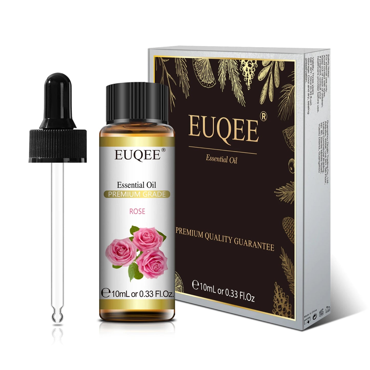 EUQEE 10ml Natural Plant Essential Oil with Dropper For Diffuser Humidifier Lavender Jasmine Eucalyptus Vanilla Essential Oils - Badiee Stylez
