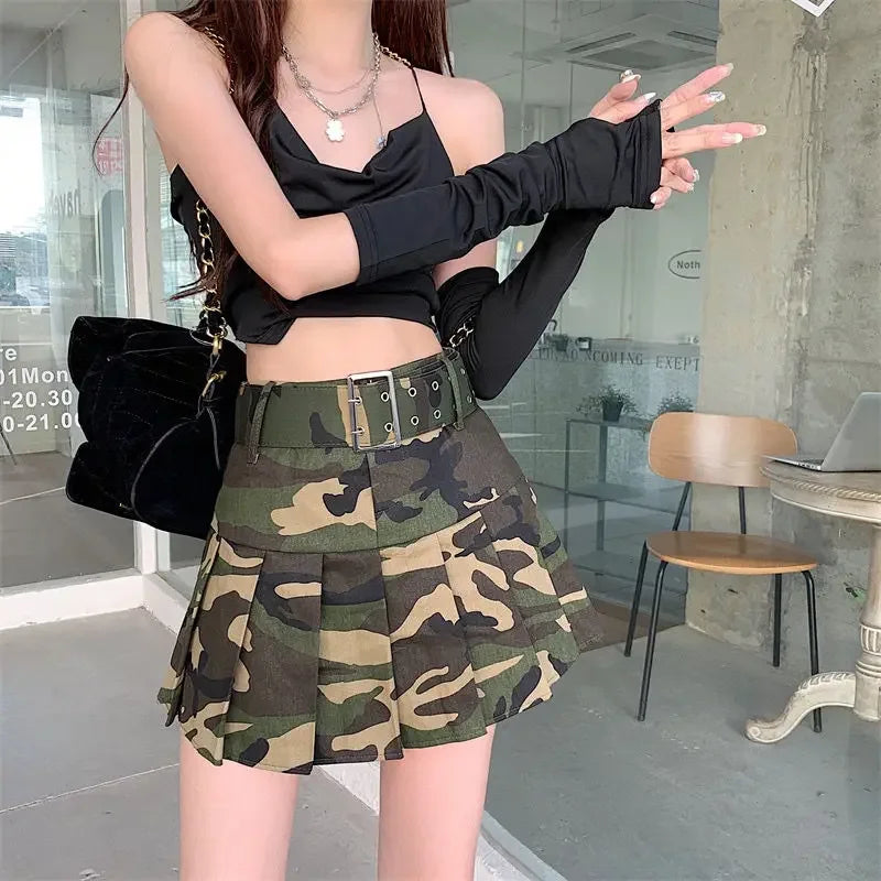 Short Mini High Waist Gyaru Skirts for Women Pleated Pleat Quality Modest Premium Aesthetic Stylish Y2k Vintage V Woman Skirt