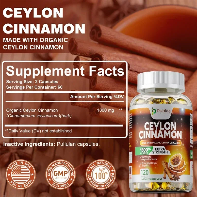 Ceylon Cinnamon - Supports Healthy Circulation, for Heart, Joint & Brain Health, Boosts Immunity, Improves Energy Levels