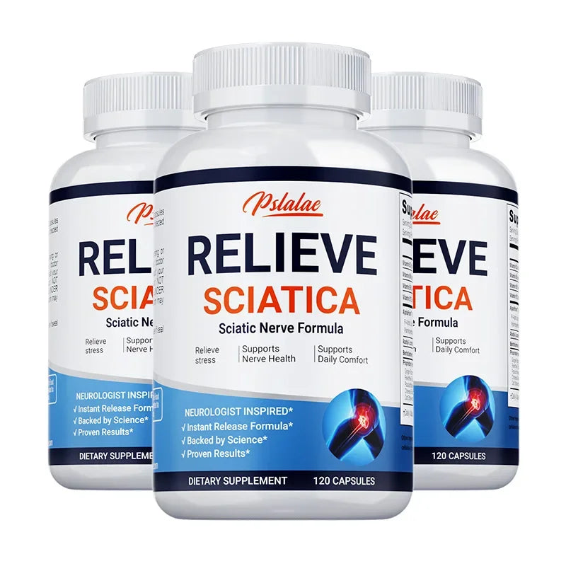 Relieve Sciatica - Relieve Pain, Improve Flexibility, Support Nerve and Joint Health, Relax Muscles 120 Capsule-3bottles