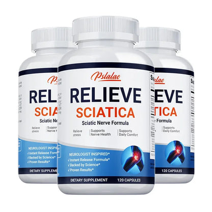 Relieve Sciatica - Relieve Pain, Improve Flexibility, Support Nerve and Joint Health, Relax Muscles 120 Capsule-3bottles