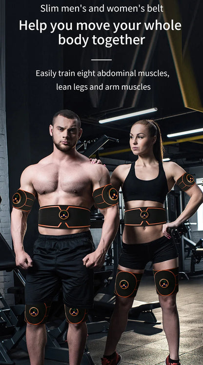 Abs Belt Abdominal Trainer EMS Muscle Stimulation Electric Exerciser Toning Belts For Leg Arm Workout Fitness Home Gym Equiment