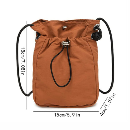 Nylon Crossbody Bag Soft Mini Phone Wallet Multifunctional Square Shoulder Bag Crossbody Purse Canvas Purse Messenger Bag