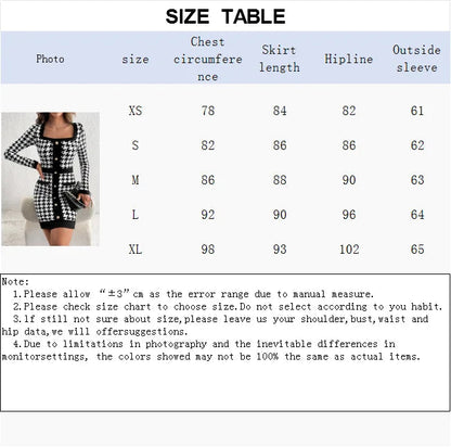 New Square Collar Long Sleeve Jacquard Plaid Stretch Tight Skintight Bandage Group Temperament Senior Sense Dress Badiee Stylez