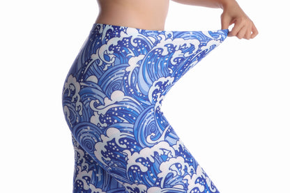 Women Leggings High Waist Cartoon Comic Beauty Print Trousers Soft Female Casual Elastic Pant