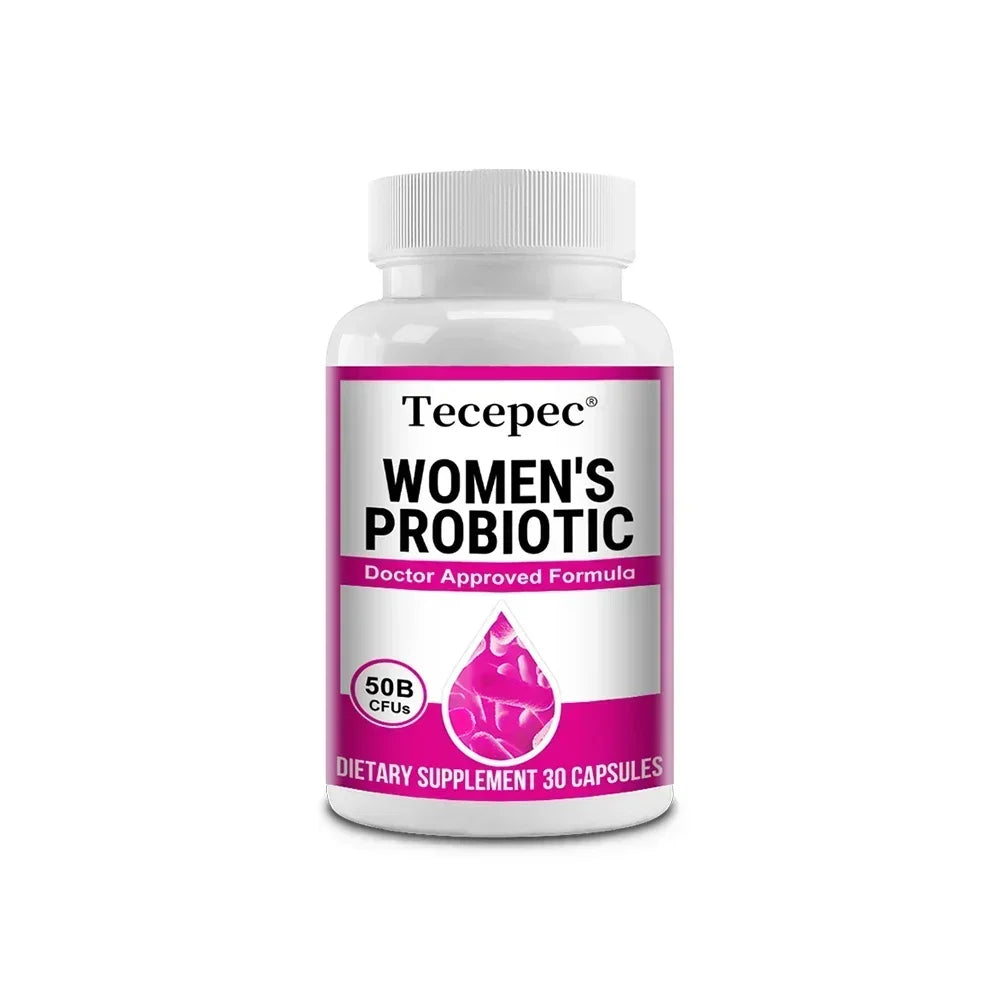 Women's Probiotic 50 Billion CFU, Cranberry Extract, Supports Digestion and Vaginal Health, Urinary Health, 120 Capsules 30 count-1bottle