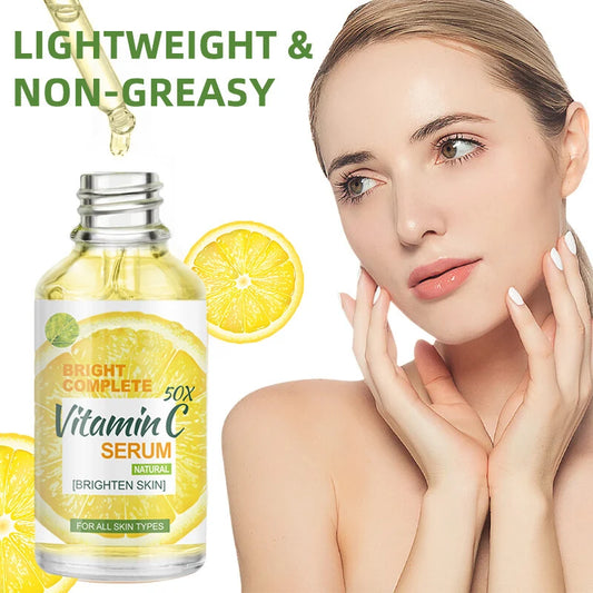 Lemon VC Facial Serum Brightens Skin Tone Fades Acne Marks Evens Complexion 50x Vitamin C Whitening Essence for Radiant Glow 1pcs CHINA 30ml