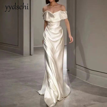 New Evening Dresse Saudi Arabia Dubai Exquisite 2025 Prom Dress 2025 for Women vestidos para mujer Formal Elegant ivory satin Badiee Stylez