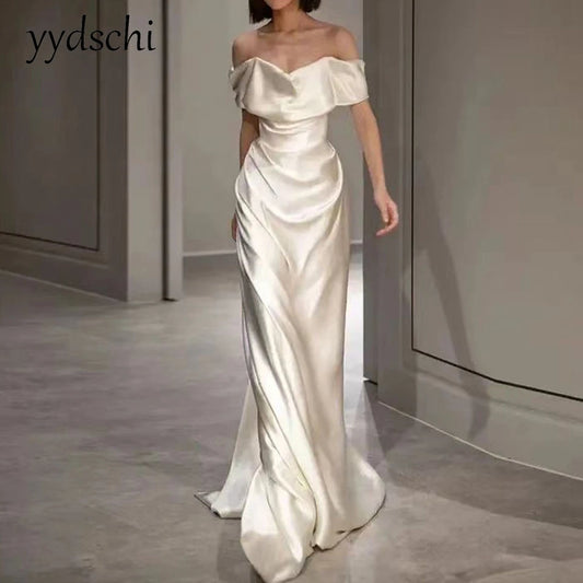 New Evening Dresse Saudi Arabia Dubai Exquisite 2025 Prom Dress 2025 for Women vestidos para mujer Formal Elegant ivory satin Badiee Stylez