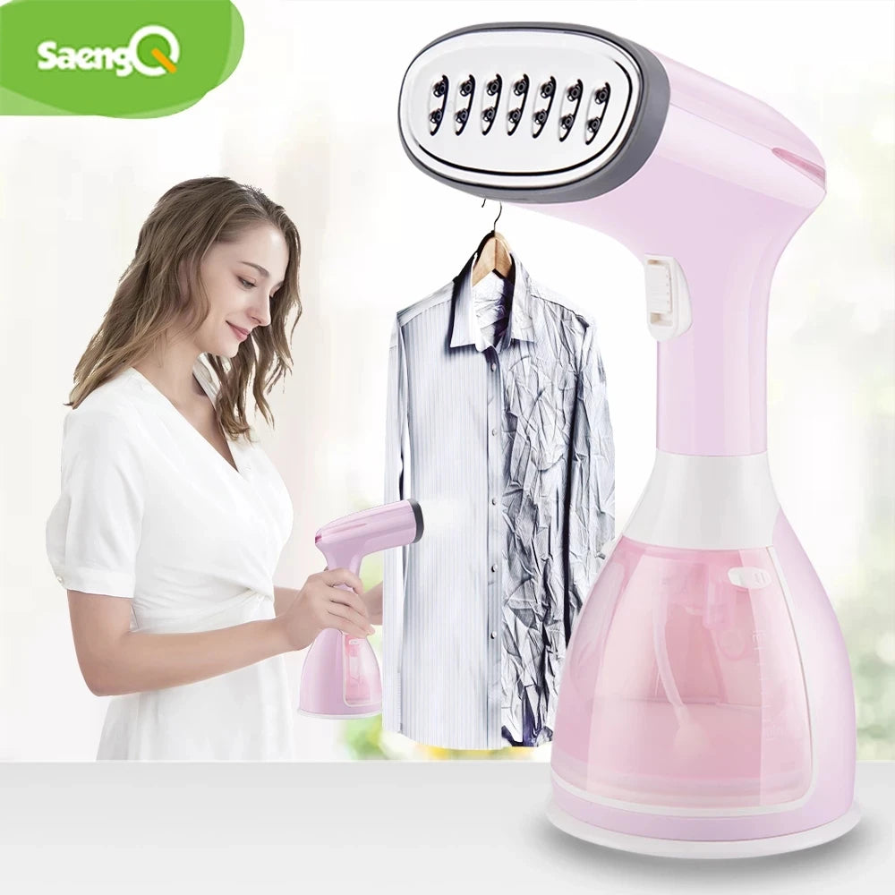 saengQ Handheld Garment Steamer 1500W Electric Household Fabric Steam Iron 280ml Portable Vertical Fast-Heat For Clothes Ironing - Badiee Stylez