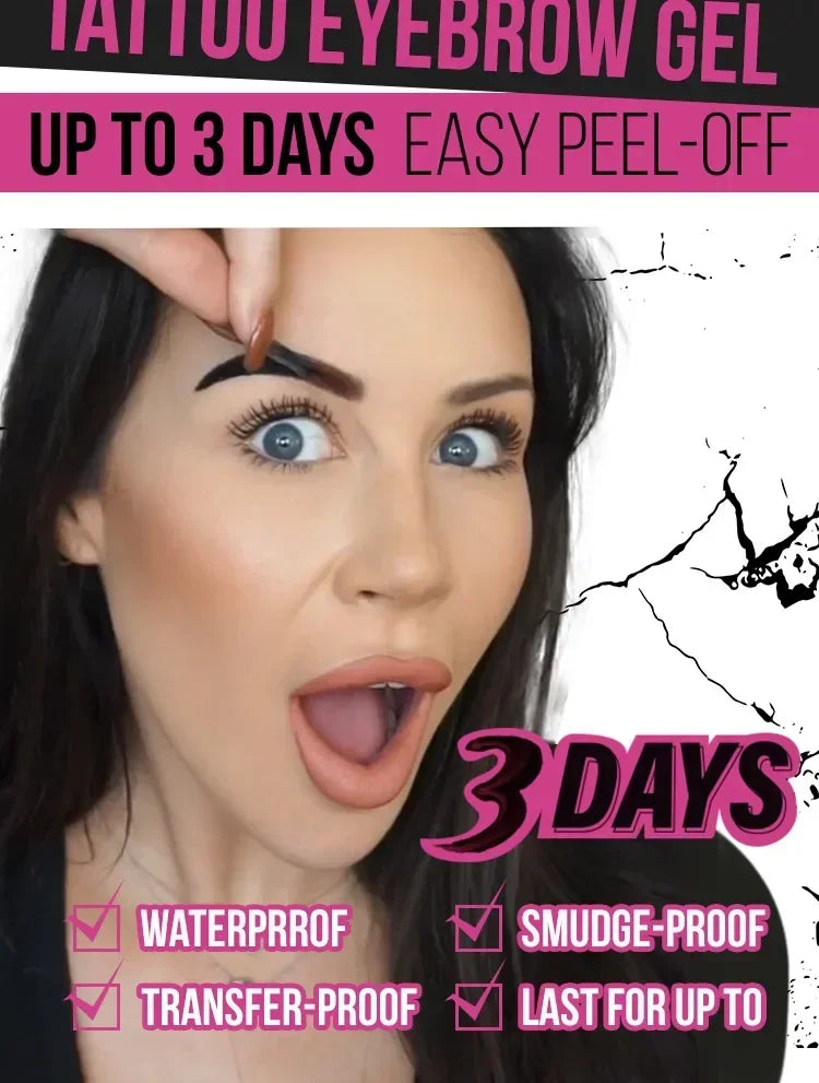 Waterproof Peel Off Eyebrow Gel Semi-Permanent Eye Brow Enhancer Tattoo Tint Long-lasting Black Brown Dye Eyebrow Cream Cosmetic