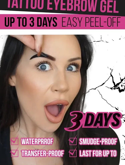 Waterproof Peel Off Eyebrow Gel Semi-Permanent Eye Brow Enhancer Tattoo Tint Long-lasting Black Brown Dye Eyebrow Cream Cosmetic