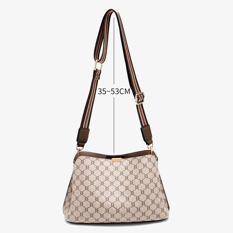 FOXER Monogram Women Shoulder Tote Bag 2025 Fashion Commuter Female Large Crossbody Purse for Mom