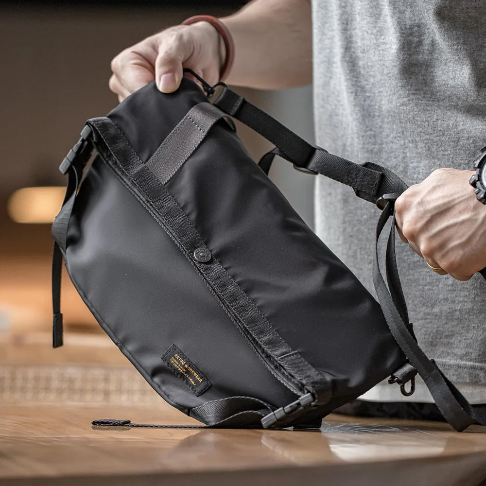 Maden Outdoor Large Capacity Crossbody Bags Men's Multifunctional Hiking Cycling Travel Adjustable Strap Shoulder Messenger Bag