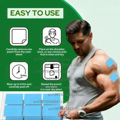 30 Patches Male Performance Aid Enhancement Patch -Drive and Stamina High Potency Booster Transdermal Patches