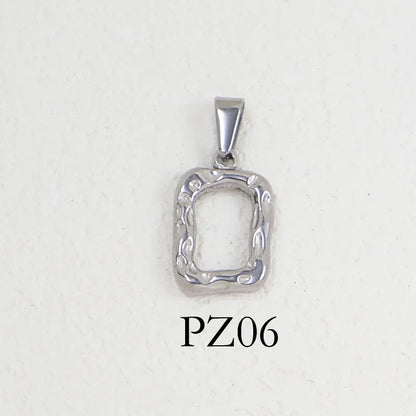 RHYSONG Geometric Stainless Steel 18K Gold Plated Snake Cross Palm Conch Mushroom Pistol Pendant For Women Diy Findings Jewelry 06-SV