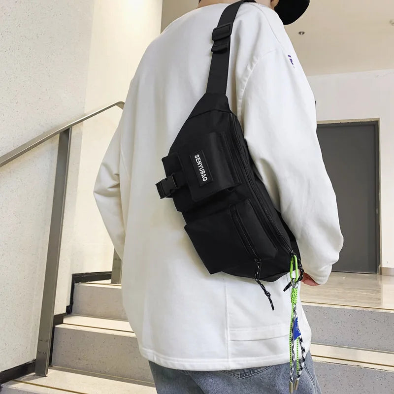 Women Waist Bag Casual Nylon Fanny Packs Banana Bags Street Hip Hop Waist Packs Unisex Chest Pack Travel Shoulder Crossbody Bags