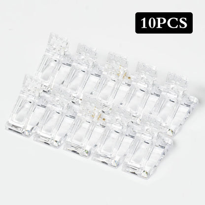 Acrylic Nail Clip Transparent Gel Quick Building Nail Tips Clips Fingernail Extension UV Clamps Manicuring Art Builder Tools Set Q42554