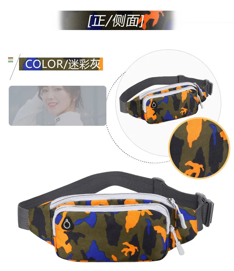 Nylon Waterproof Fanny Waist Bag Pack For Men Women Belt Pouch Male Belly Banana Ladies Bum Hip Kangaroo Sports Running Waistbag