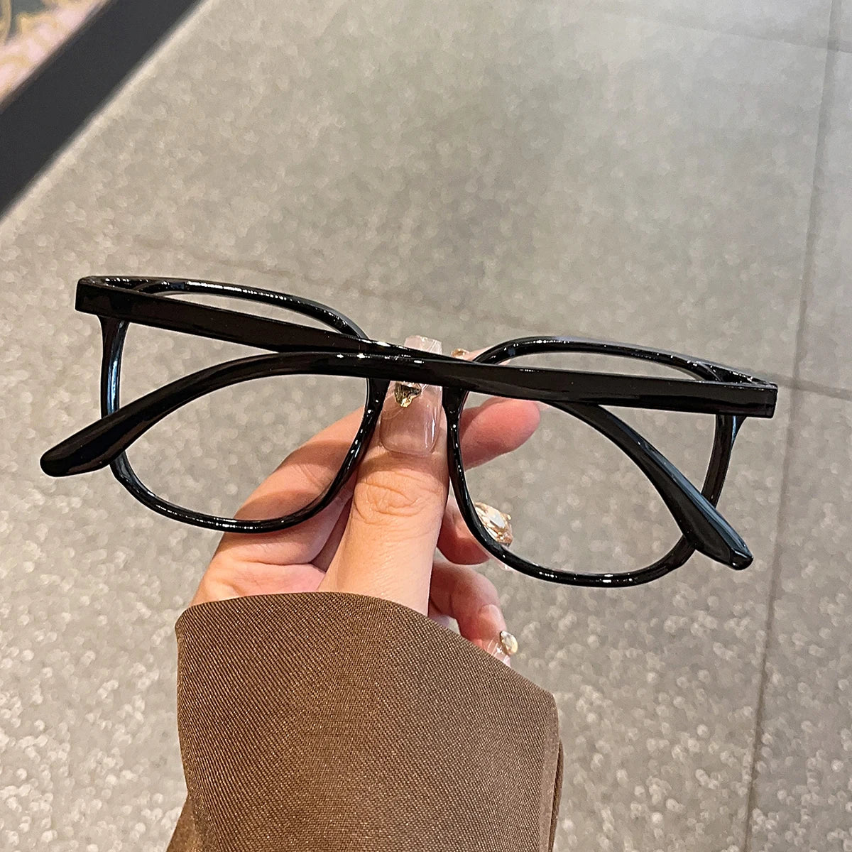 1Pc/3Pcs/4Pcs/6Pcs European and American Classic Popular Square Frame Glasses Set Men's and Women's Fashion Glasses Badiee Stylez