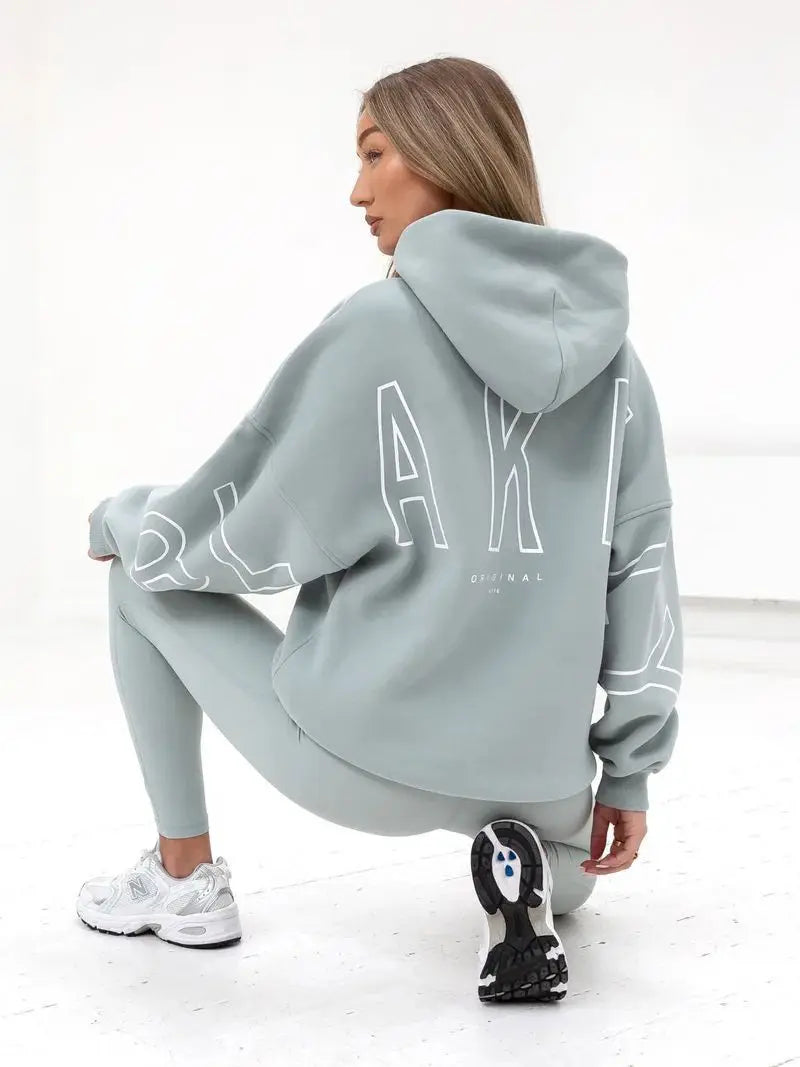 European American Fashion Printed Hooded Hip Hop Sweatshirt 2025 New Cross Border Thickened Versatile Long-sleeved Loose Clothes