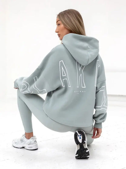 European American Fashion Printed Hooded Hip Hop Sweatshirt 2025 New Cross Border Thickened Versatile Long-sleeved Loose Clothes