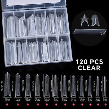 120Pcs Nail Forms For UV Gel Quick Building Extension Top Molds Dual Forms Acrylic Nail Art Tips Nails Accessories Tools 20 CHINA