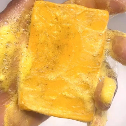 100g Turmeric Hand Made Soap, Lemon Kojic Acid Soap, Shower and Facial Soap Badiee Stylez