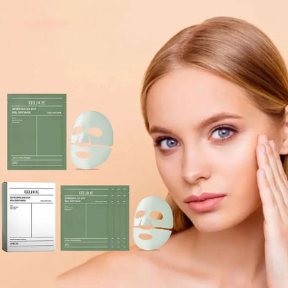 1/4Pcs Deep Collagen Overnight Face Mask Seaweed Collagen Essence Hydrating Overnight Hydrogel Mask Improve Elasticity, Firming