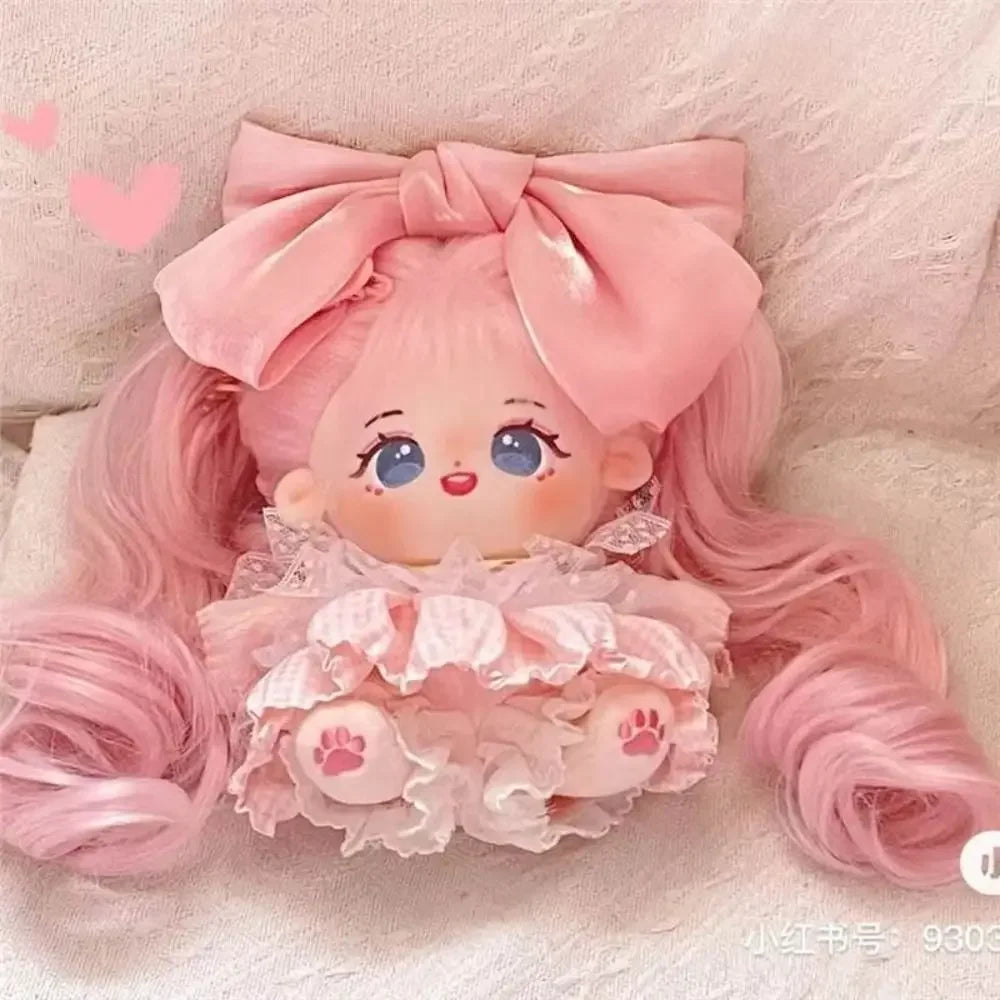 Pretty Dress Clothes for 20cm Cotton Doll, Kpop Plush Dolls Cute Outfit JK Dress Hoodie Casual Set Doll's Accessories 34