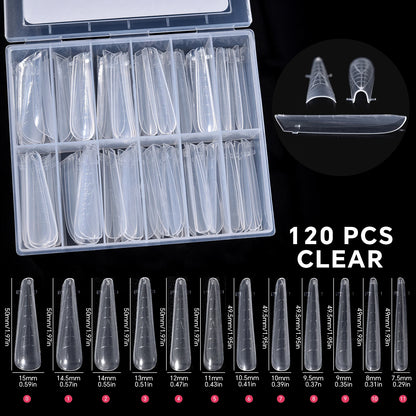 120Pcs Nail Forms For UV Gel Quick Building Extension Top Molds Dual Forms Acrylic Nail Art Tips Nails Accessories Tools 18 CHINA