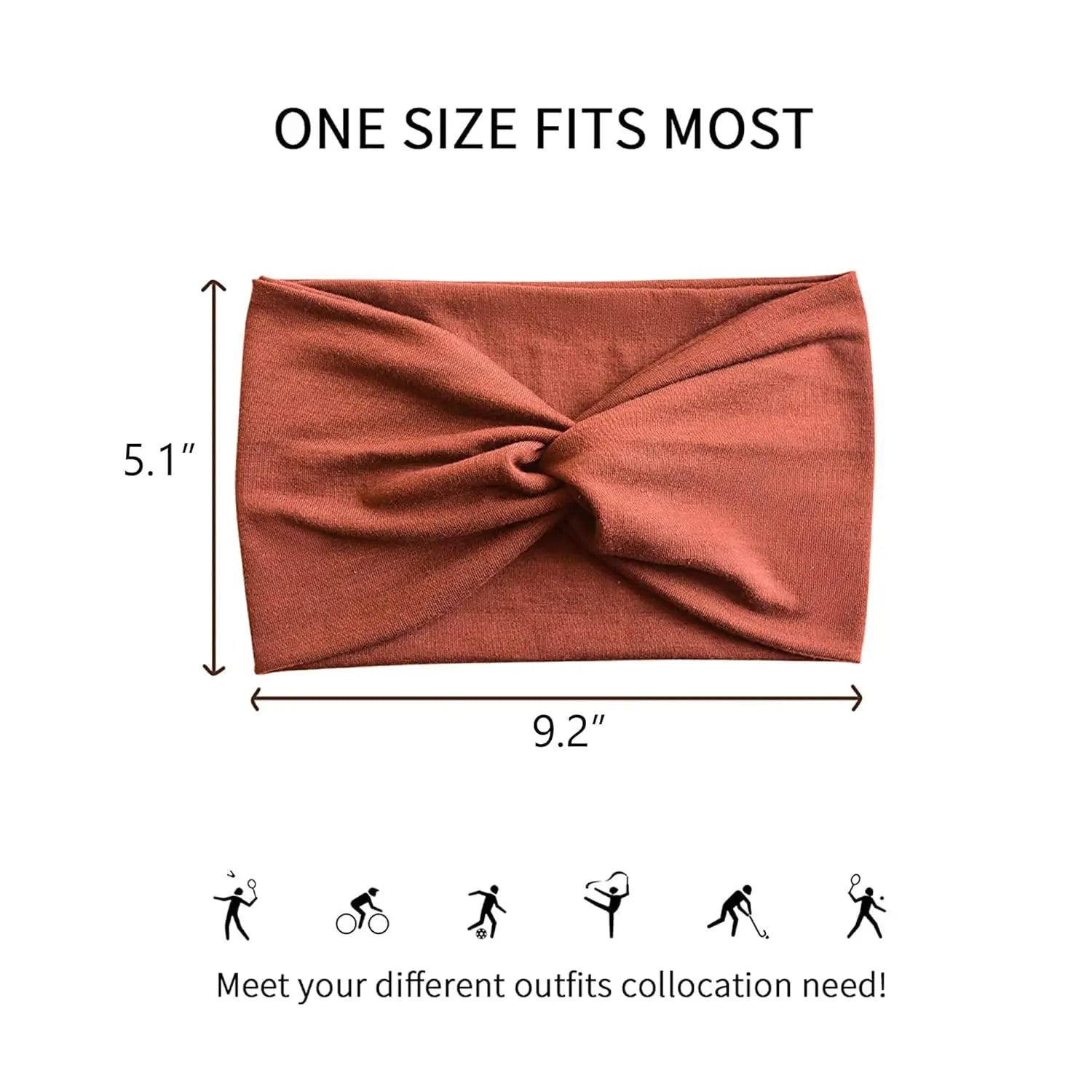 Women Headbands African Wide Hair Wrap Turban Twist Headband for Women Large Sport Workout Stretch Non-slip Big Hair Bands