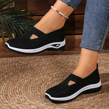 women's summer shoes - casual sneaker, Non-slip sole design, fly-woven upper is more skin-friendly sale shoes with free shipping Black