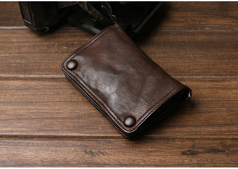 Vintage Genuine leather wallet Men leather long wallet men purse clutch bag male money clips zip around money bag card holder