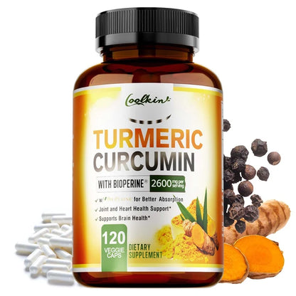 Turmeric Curcumin - Relieve joint pain, promote bone growth, Supports Joint Inflammation, Antioxidant and Digestive Health