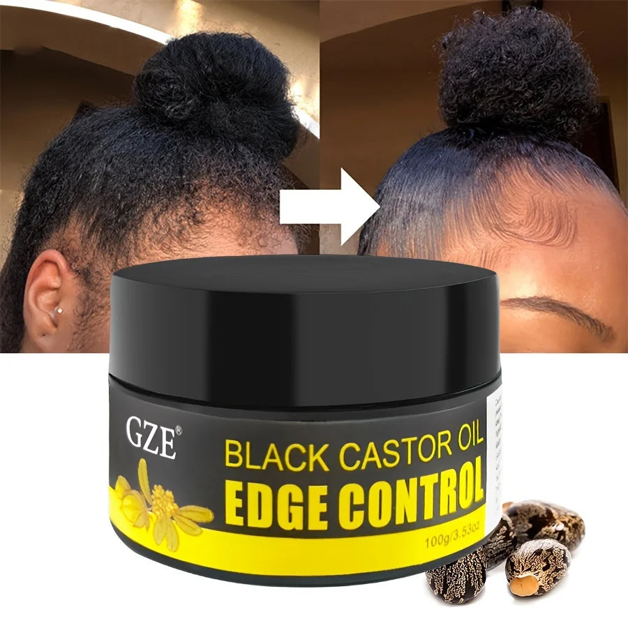 GZE African Black Castor Extra Hold Braid, Loc, Twist Gel, Tames Frizz & Edges, Coconut Oil Edge Control Default Title