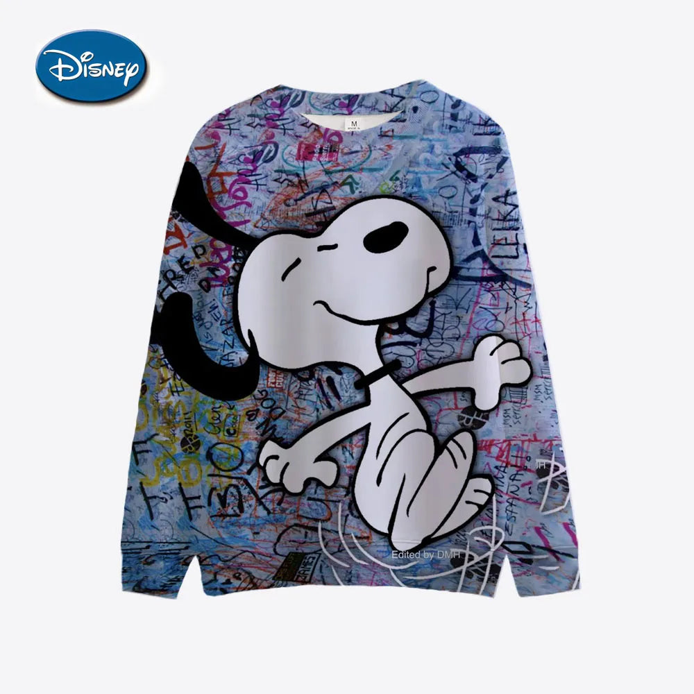 Mickey Mouse Print Women Hoodies Sweatshirts Streetwear Cute Oversized Hoodies Pullover Cropped Hoodies Females Y2k