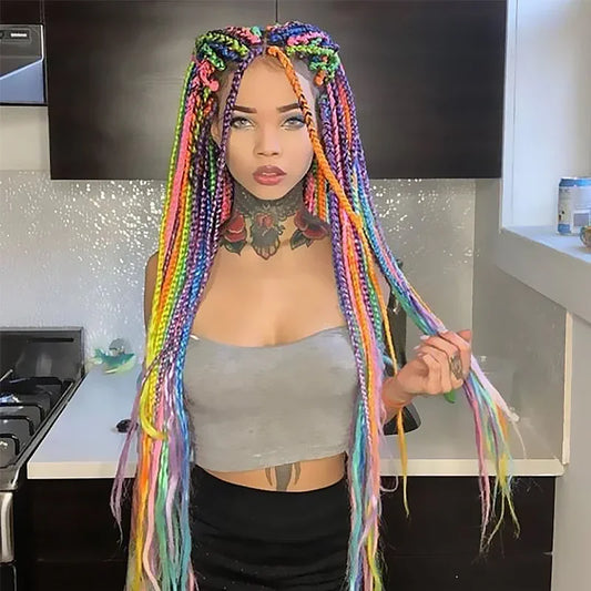 YUNLU 24Inch Synthetic Crochet Hair Extensions for White Women Box Twist 165g Jumbo Braiding Hair Pre Stretched Wholesale