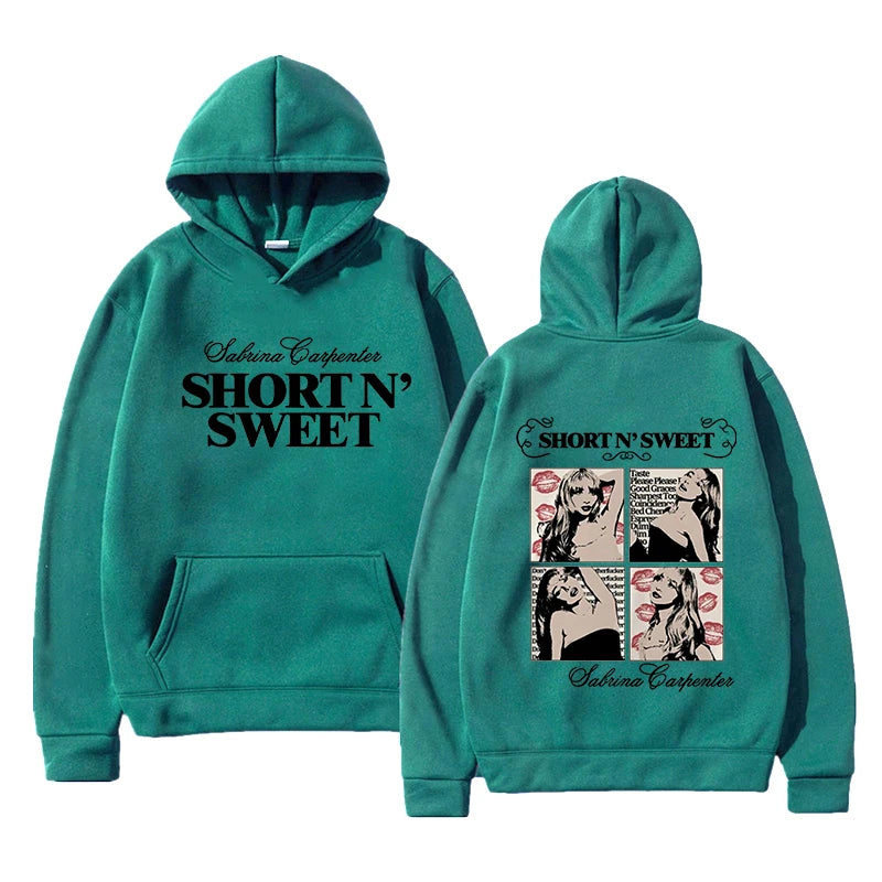 Sabrina Carpenter Short N' Sweet Hoodie Men Streetwear Aesthetic Casual Hoodies Unisex Autumn Winter Harajuku Hooded Sweatshirts 53984-Hoodie-4