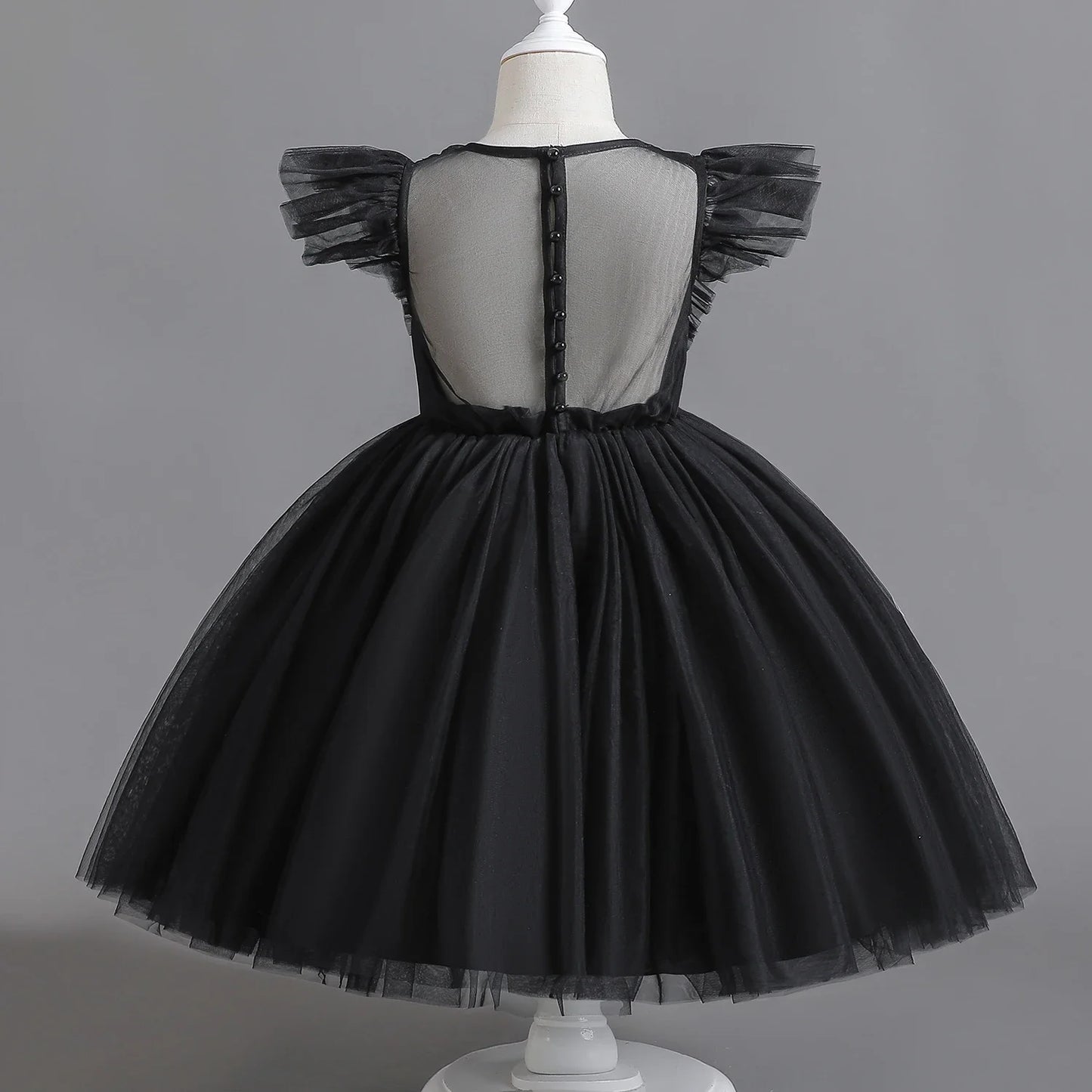 Elegant Girl Fluffy Dress Flower Baby Wedding Ceremony Costume Birthday Outfits White 1st Communion Tutu Gown Kids Gala Clothes