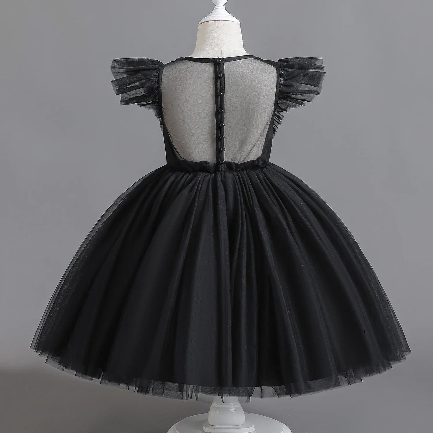 Elegant Girl Fluffy Dress Flower Baby Wedding Ceremony Costume Birthday Outfits White 1st Communion Tutu Gown Kids Gala Clothes