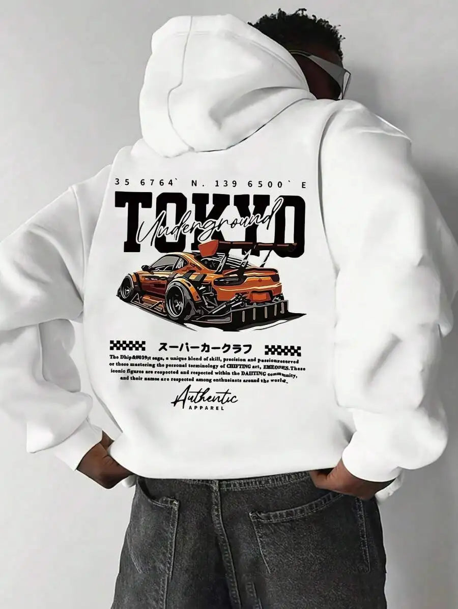 Vintage Mens Casual Car Print Hoodies Women Grunge Y2k Sweatshirt Oversized Hoodie Tops Streetwear Goth Casual Women Clothing high quality 4