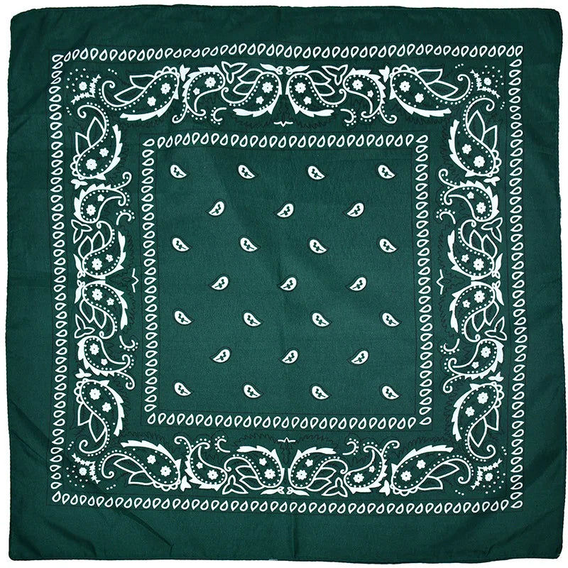 Outdoor Cycling 53cm Cotton Square Scarf Women Men Paisley Print HipHop Bandanas Scarves Headband Handkerchief Hair Mask Badiee Stylez